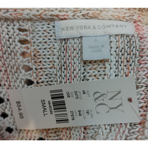 New York and Company Women's Lavender Crochet 1/2-Sleeve Pullover Size S - Picture 3 of 4